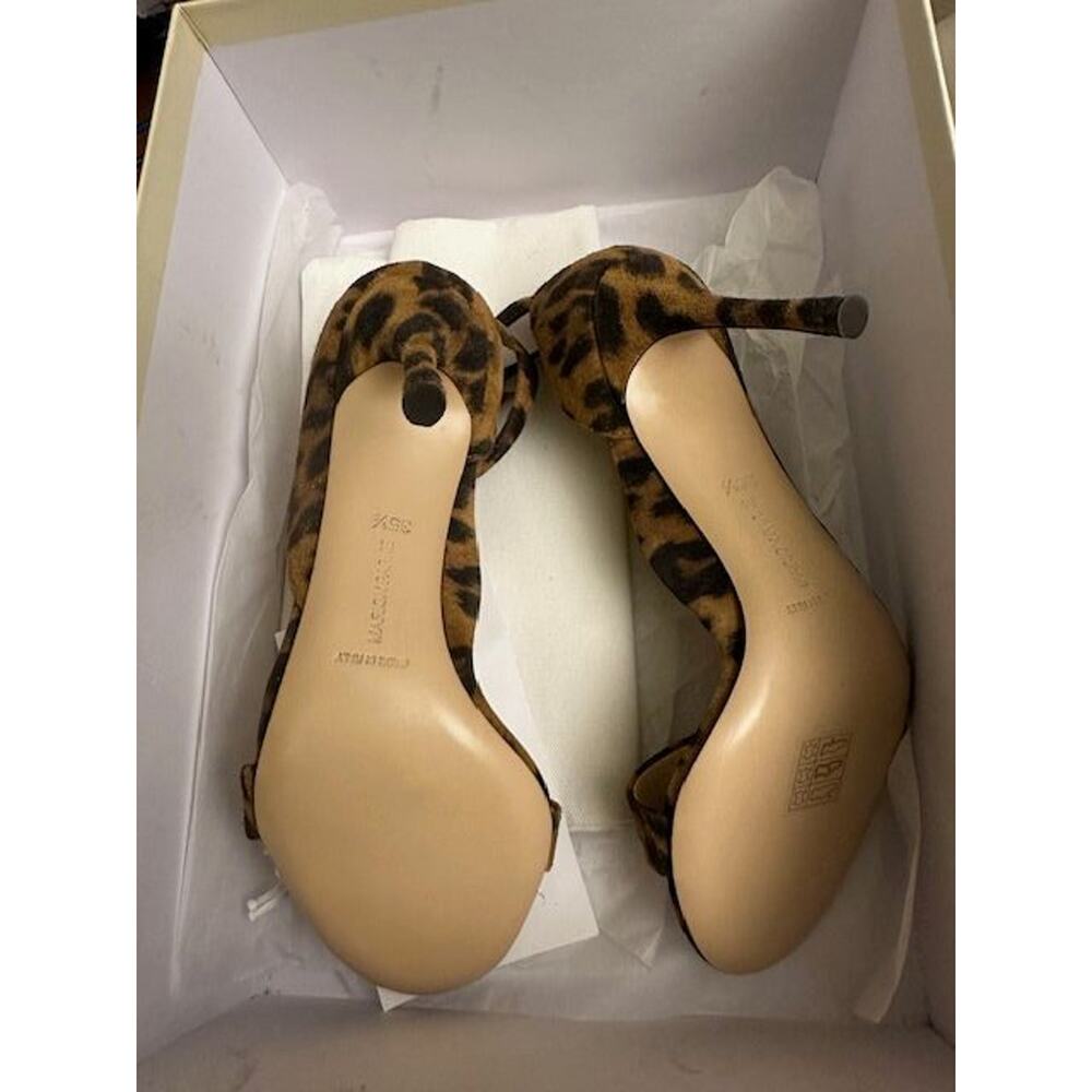 Marian Parke Toscana Larkspur Leopard Suede Sandals Sz 35.5 / 5-5.5 US - Picture 3 of 3
